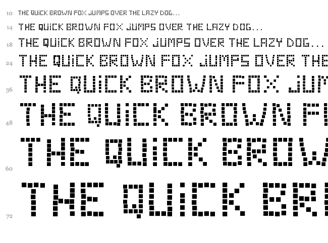 Tecno Chaos font waterfall